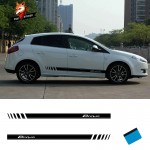Vinyl Graphics Racing Side Stripes Vehicle Decals Auto Stickers Car Sticke Car Accessaries for Fiat Bravo Abarth 2 PCS